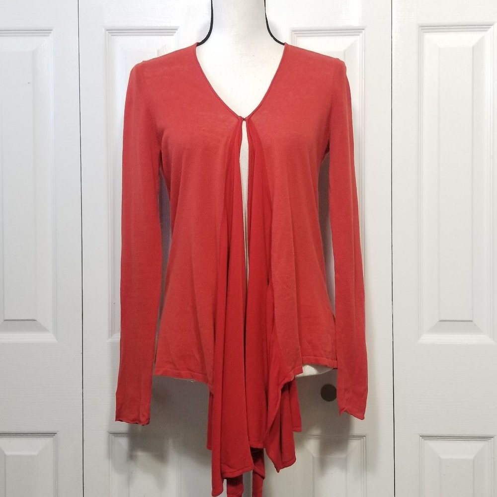 Guenevere red linen cardigan sweater (2-198)